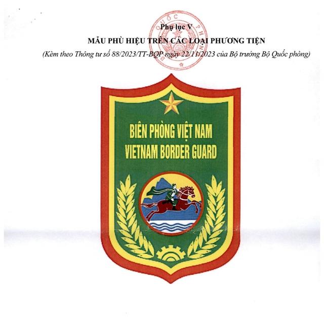 Mẫu mới cờ hiệu, phù hiệu của Bộ đội Biên phòng áp dụng từ 06/1/2024- Ảnh 3.