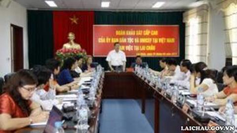 Đoàn khảo sát cấp cao của ủy ban dân tộc và Unicef tại Việt Nam làm việc tại tỉnh ta