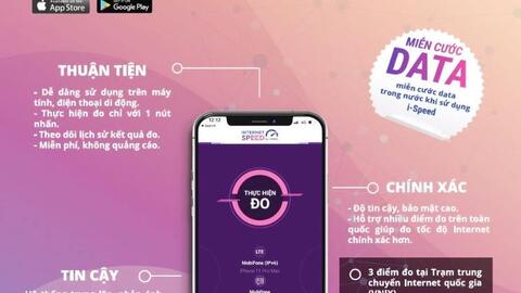 Hướng dẫn tải, cài đặt và sử dụng ứng dụng i-Speed để đo lường, đánh giá chất lượng dịch vụ truy nhập Internet băng rộng di động 4G