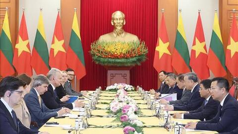 Tổng Bí thư Tô Lâm tiếp Tổng thống Lithuania