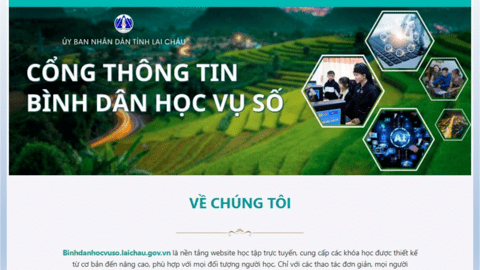 Hướng dẫn sử dụng Cổng Thông tin bình dân học vụ số tỉnh Lai Châu