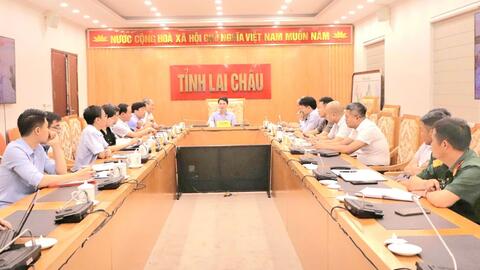 Lai Châu dự cuộc họp trực tuyến toàn quốc về ứng phó với cơn bão số 3 năm 2025