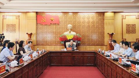 Thường trực Tỉnh ủy Lai Châu làm việc với Đảng ủy Sở Nông nghiệp và Môi trường về thực hiện nhiệm vụ quý I/2026