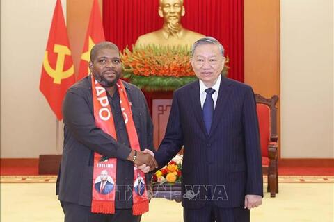 Tổng Bí thư Tô Lâm tiếp Tổng Thư ký Đảng Mặt trận giải phóng Mozambique (FRELIMO)