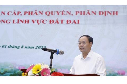 Hội nghị tập huấn toàn quốc về phân cấp, phân định thẩm quyền trong lĩnh vực đất đai khi tổ chức chính quyền địa phương 2 cấp