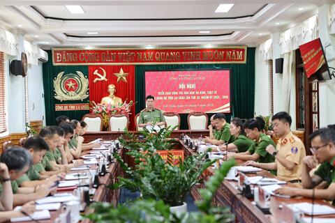 Công an tỉnh: Hội nghị triển khai công tác bảo đảm an ninh trật tự Đại hội Đảng bộ tỉnh Lai Châu lần thứ XV