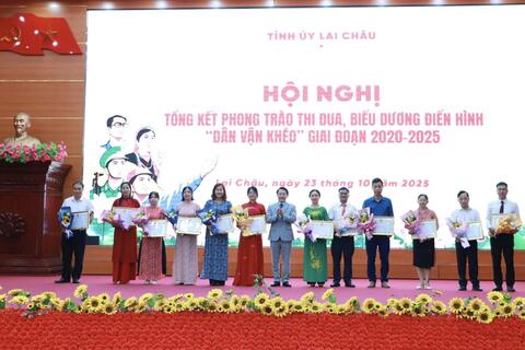 Lai Châu: Tổng kết phong trào thi đua, biểu dương điển hình “Dân vận khéo” giai đoạn 2020 - 2025