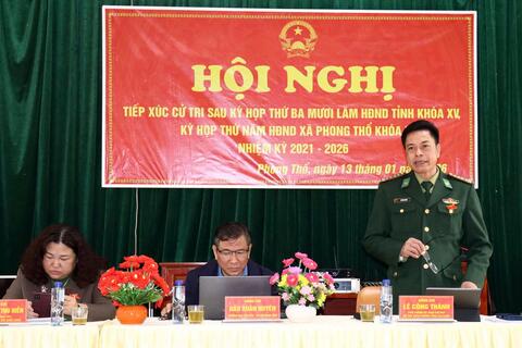 Tiếp xúc cử tri sau Kỳ họp thứ ba mươi lăm HĐND tỉnh khoá XV, nhiệm kỳ 2021 – 2026