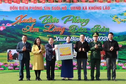 “Xuân Biên phòng ấm lòng dân bản” năm 2026 tại bản Khổng Lào