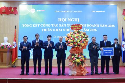 Công ty Điện lực Lai Châu: Tổng kết công tác sản xuất kinh doanh năm 2025, triển khai nhiệm vụ năm 2026