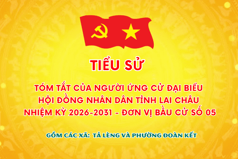 Tiểu sử tóm tắt của người ứng cử Đại biểu Hội đồng Nhân dân tỉnh Lai Châu, nhiệm kỳ 2026-2031