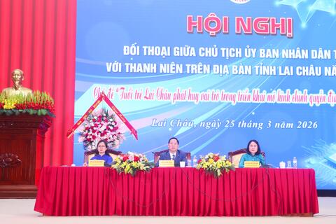 Chủ tịch UBND tỉnh đối thoại với thanh niên trên địa bàn tỉnh Lai Châu năm 2026
