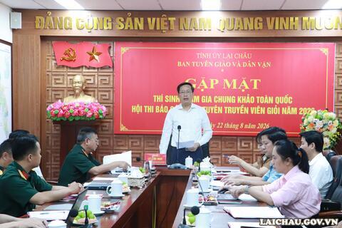 Gặp mặt thí sinh tham gia Chung khảo toàn quốc Hội thi Báo cáo viên, Tuyên truyền viên giỏi năm 2026
