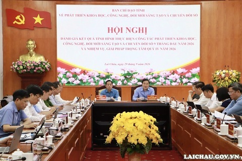 Lai Châu: Đánh giá tình hình thực hiện Nghị quyết số 57-NQ/TW của Bộ Chính trị 9 tháng đầu năm 2026