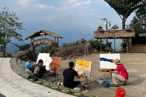 Thực tế sáng tác của Chi hội Mỹ thuật, Chi hội Nhiếp ảnh tại xã Khun Há, Bản Bo