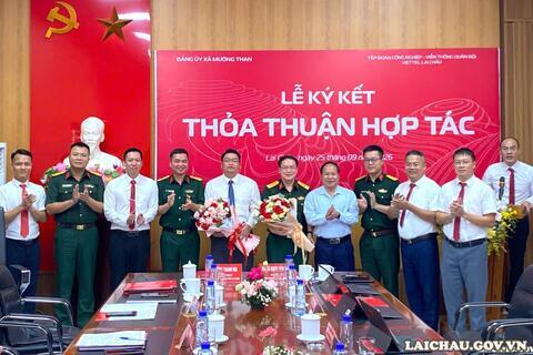 Ký kết thỏa thuận hợp tác và ra mắt nền tảng hợp nhất Viettel Tammi tại xã Mường Than
