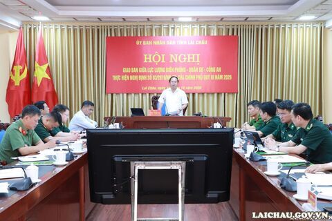 Lai Châu: Giao ban giữa lực lượng Biên phòng - Quân sự - Công an thực hiện Nghị định số 03/2019/NĐ-CP của Chính phủ quý III năm 2026