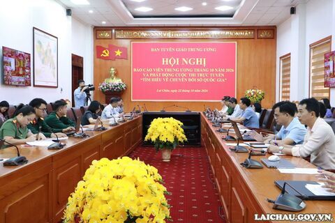 Hội nghị Báo cáo viên Trung ương trực tuyến tháng 10 năm 2026 và Phát động Cuộc thi trực tuyến “Tìm hiểu về chuyển đổi số quốc gia”