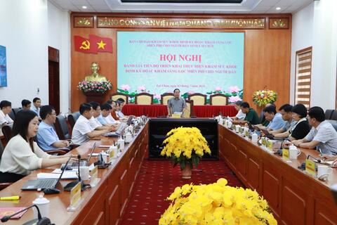 Hội nghị đánh giá tiến độ triển khai thực hiện khám sức khỏe định kỳ hoặc khám sàng lọc miễn phí cho người dân trên địa bàn tỉnh Lai Châu