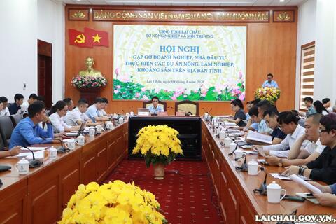 Hội nghị gặp gỡ các doanh nghiệp, nhà đầu tư thực hiện các dự án nông, lâm nghiệp và đất đai, khoáng sản trên địa bàn tỉnh
