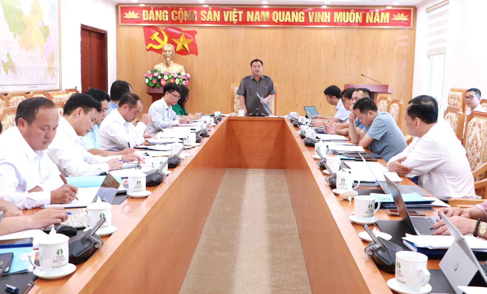 Duyệt văn kiện Đại hội Đảng bộ các xã Dào San, Sì Lở Lầu nhiệm kỳ 2025 - 2030
