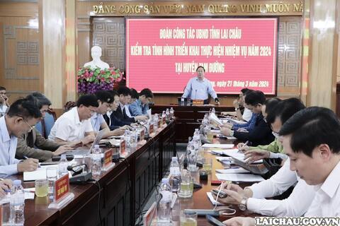 Phó Chủ tịch Thường trực UBND tỉnh Tống Thanh Hải kiểm tra tình hình triển khai nhiệm vụ năm 2024 lĩnh vực Văn hóa - Xã hội tại huyện Tam Đường