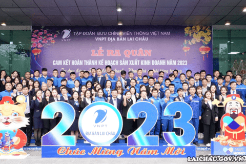 VNPT Lai Châu ra quân quyết tâm hoàn thành kế hoạch sản xuất kinh doanh năm 2023