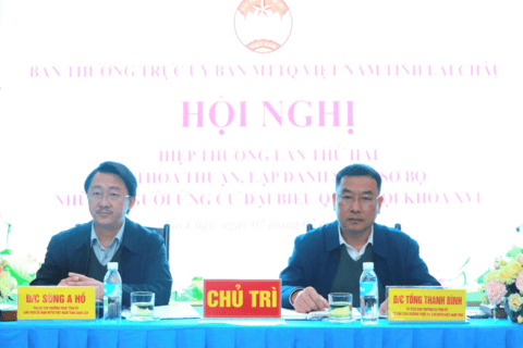 Lai Châu: Hiệp thương lần thứ hai để thỏa thuận, lập danh sách sơ bộ những người ứng cử đại biểu Quốc hội khóa XVI và đại biểu HĐND tỉnh nhiệm kỳ 2026 - 2031