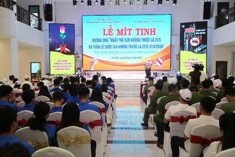 Mít tinh hưởng ứng “Ngày thế giới không thuốc lá 31/5 và tuần lễ Quốc gia không khói thuốc lá 25/5 - 31/5/2026"