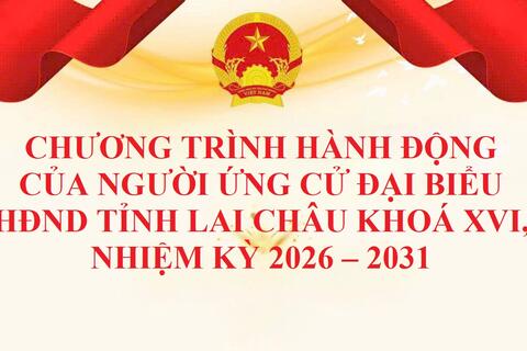 Chương trình hành động của người ứng cử đại biểu HĐND tỉnh Lai Châu khoá XVI, nhiệm kỳ 2026 - 2031