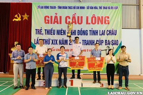 Thành phố Lai Châu đạt Cúp vô địch Giải Cầu lông trẻ, Thiếu niên - Nhi đồng tỉnh Lai Châu