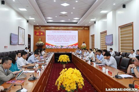 Đoàn công tác của Thường trực Ủy ban Kinh tế và Tài chính của Quốc hội làm việc với tỉnh Lai Châu về dự án cao tốc Bảo Hà - Lai Châu