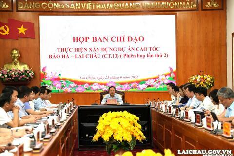 Họp Ban Chỉ đạo thực hiện xây dựng Dự án cao tốc Bảo Hà – Lai Châu (CT.13)