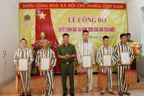 Lai Châu: Lễ công bố Quyết định đặc xá năm 2026 của Chủ tịch nước