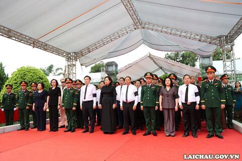 Lai Châu: Lễ viếng, truy điệu và an táng hài cốt liệt sĩ đã anh dũng hy sinh vì độc lập, tự do của Tổ quốc Việt Nam xã hội chủ nghĩa