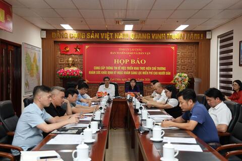 Họp báo thông tin về triển khai thực hiện chủ trương khám sức khỏe định kỳ hoặc hoặc khám sàng lọc miễn phí đợt I năm 2026 trên địa bàn tỉnh Lai Châu