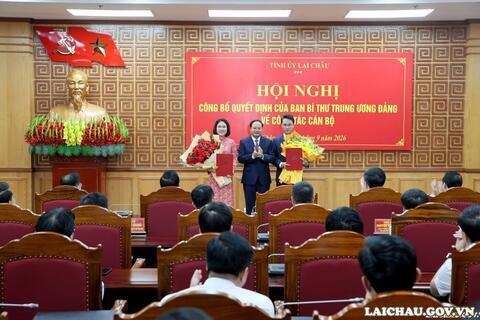 Ban Bí thư chuẩn y đồng chí Hà Trọng Hải và đồng chí Đào Thị Lan Anh tham gia Ban Thường vụ Tỉnh ủy Lai Châu nhiệm kỳ 2025 - 2030
