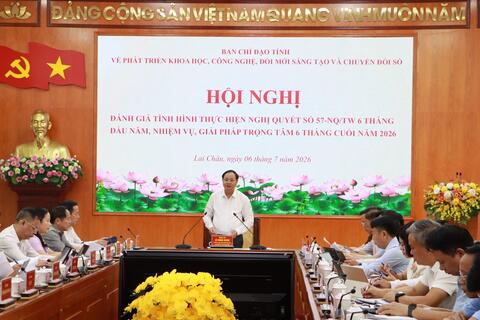 Lai Châu: Đánh giá tình hình thực hiện Nghị quyết số 57-NQ/TW 6 tháng đầu năm, nhiệm vụ, giải pháp trọng tâm 6 tháng cuối năm 2026