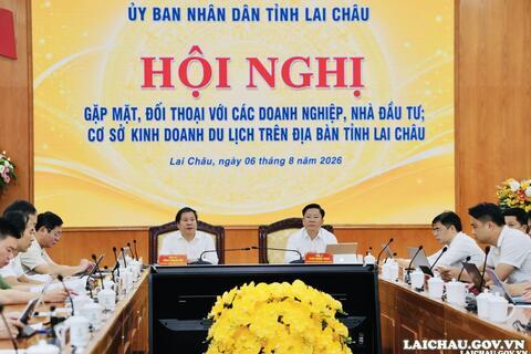 UBND tỉnh Lai Châu gặp mặt, đối thoại tháo gỡ khó khăn cho các doanh nghiệp du lịch, thúc đẩy phát triển du lịch Lai Châu bền vững