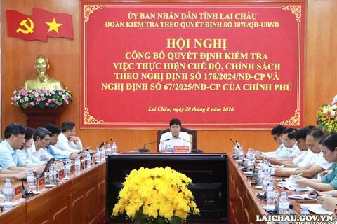 Công bố Quyết định kiểm tra việc thực hiện chế độ, chính sách theo Nghị định số 178/2024/NĐ-CP và Nghị định số 67/2025/NĐ-CP của Chính phủ