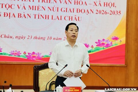 Chủ tịch UBND tỉnh Hà Quang Trung chủ trì họp Ban Chỉ đạo triển khai Chương trình mục tiêu quốc gia phát triển văn hóa - xã hội, nông thôn, dân tộc và miền núi giai đoạn 2026-2035