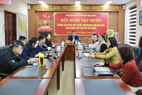 Hội nghị tập huấn phóng viên báo chí tuyên truyền Đại hội đại biểu toàn quốc lần thứ XIV của Đảng