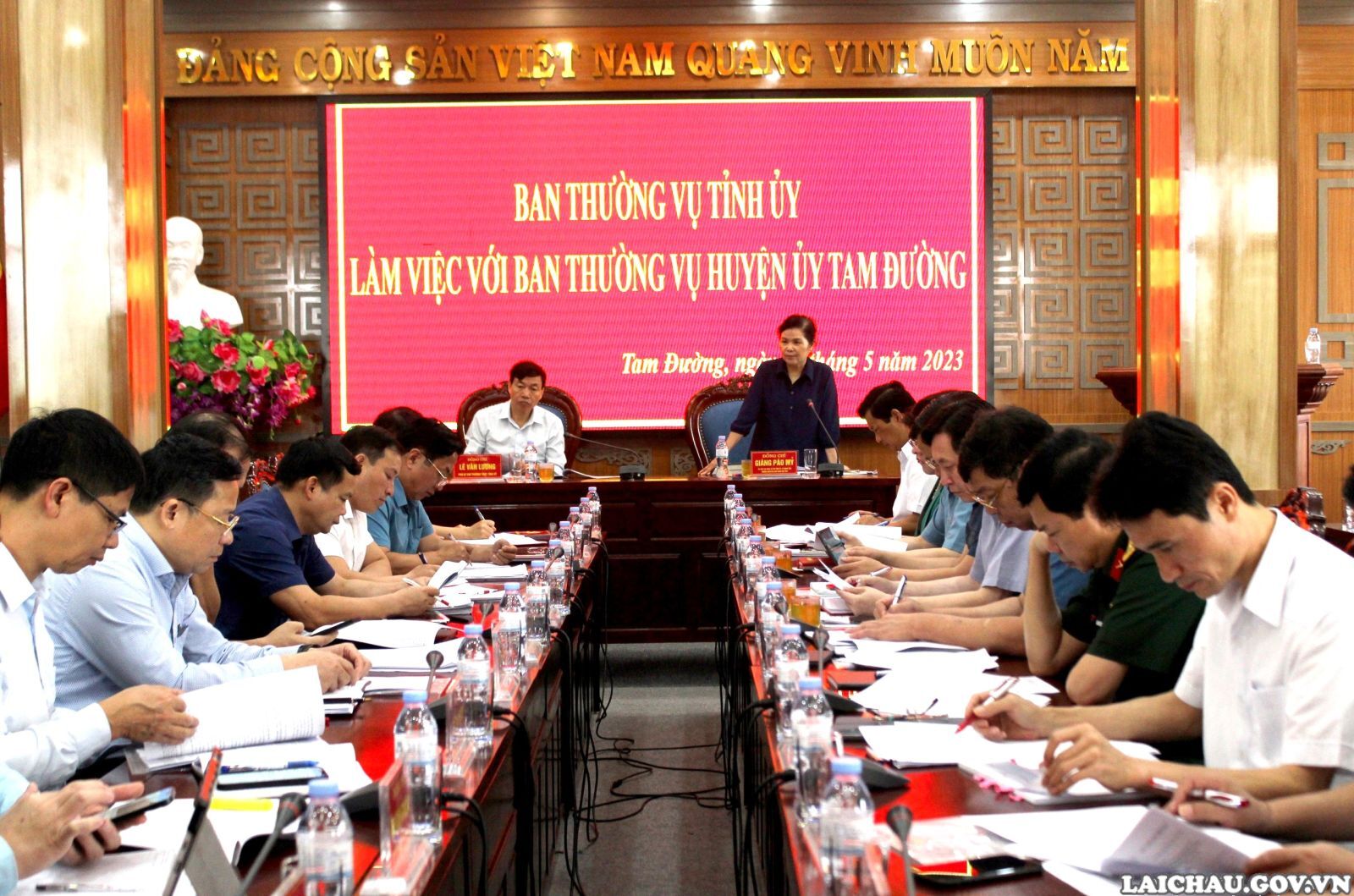 Đoàn công tác Ban Thường vụ Tỉnh ủy làm việc tại huyện Tam Đường