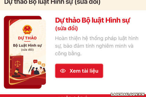 Tuyên truyền, lấy ý kiến Nhân dân về dự thảo Bộ luật Hình sự (sửa đổi) trên ứng dụng VNeID