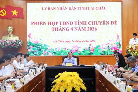 Lai Châu: Phiên họp UBND tỉnh chuyên đề tháng 4
