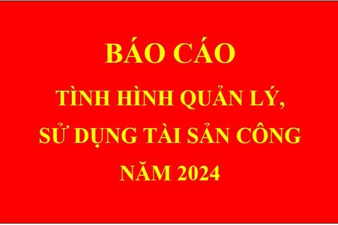 Báo cáo tình hình quản lý, sử dụng tài sản công năm 2024