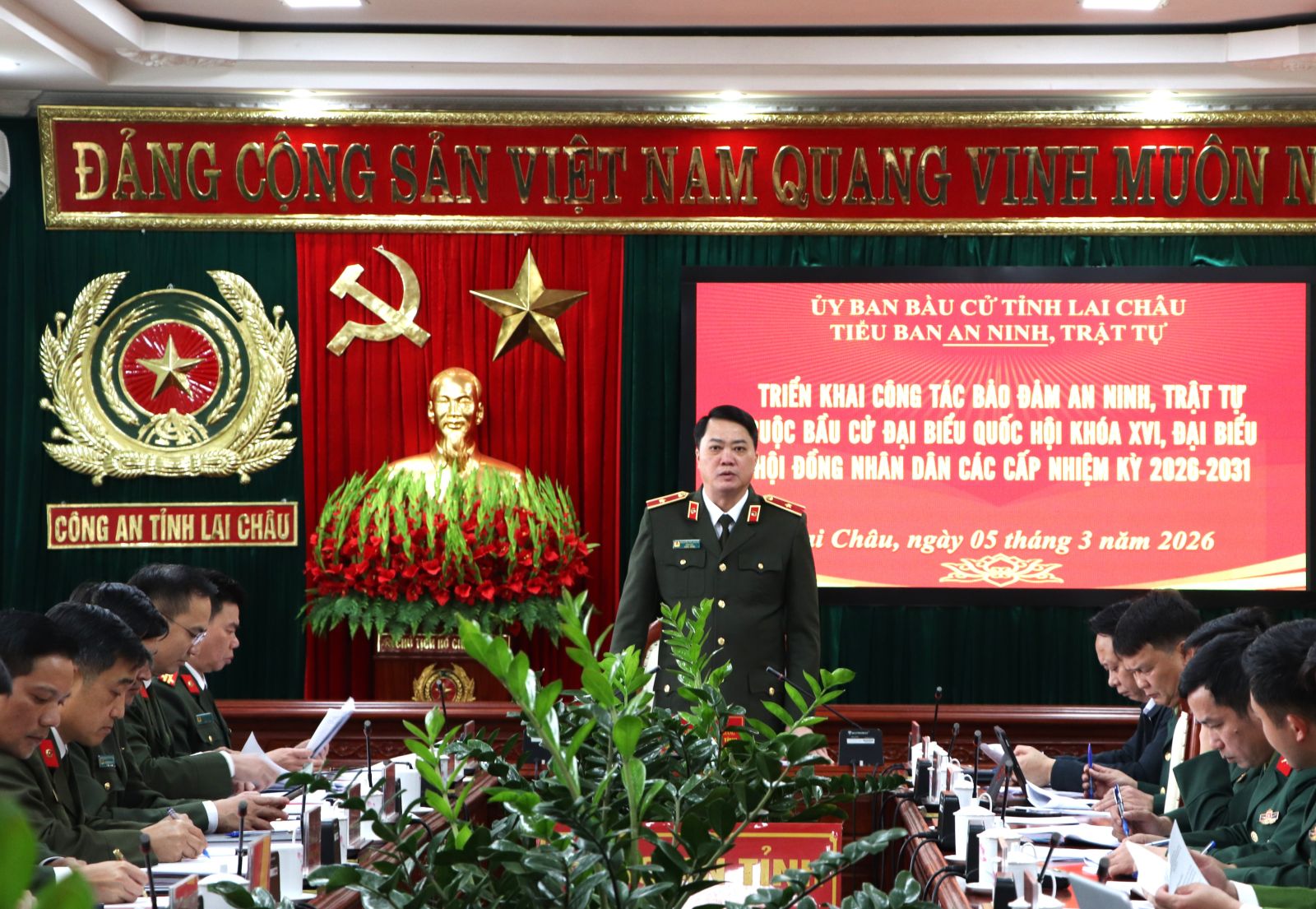 Lai Châu: Triển khai công tác đảm bảo an ninh trật tự cuộc bầu cử đại biểu Quốc hội khóa XVI và đại biểu HĐND các cấp, nhiệm kỳ 2026 - 2031