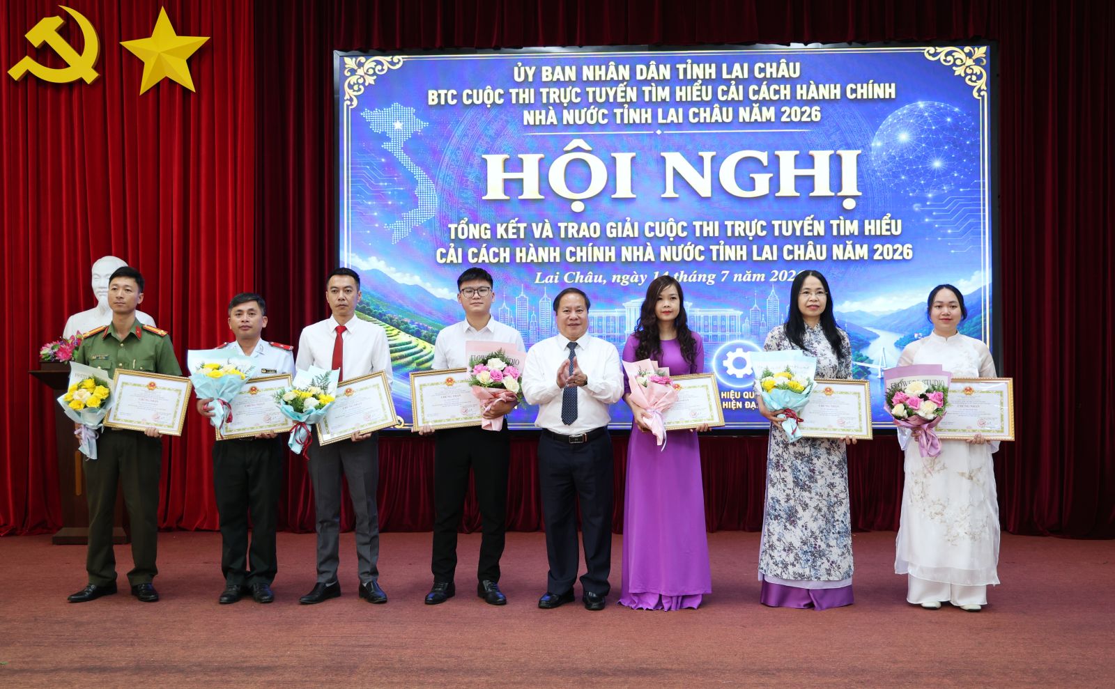 11 tập thể và 33 cá nhân được vinh danh tại Hội nghị tổng kết và trao giải Cuộc thi trực tuyến tìm hiểu cải cách hành chính Nhà nước tỉnh Lai Châu năm 2026