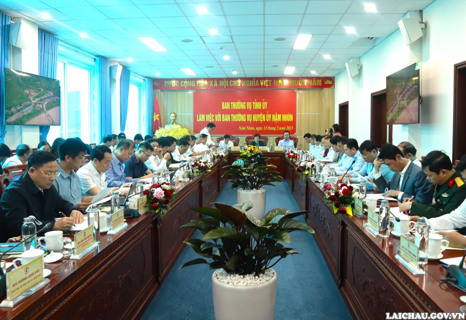Ban Thường vụ Tỉnh ủy Lai Châu kiểm tra tình hình thực hiện nhiệm vụ tại huyện Nậm Nhùn