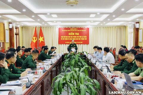 Quân khu 2 kiểm tra công tác xây dựng và hoạt động khu vực phòng thủ tỉnh Lai Châu
